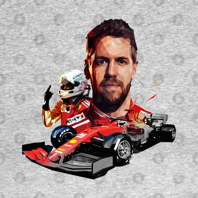 Sebastian Vettel lowpoly v2 by pxl_g